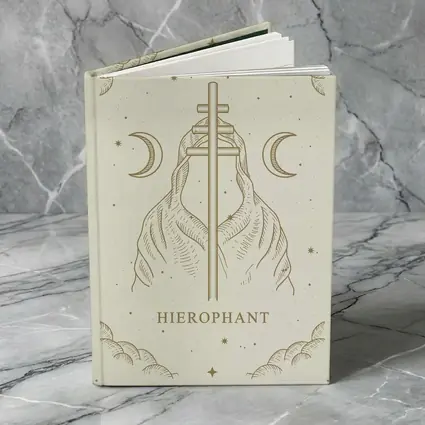 Hierophant Tarot Card Mystical Celestial Art