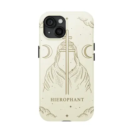 Hierophant Tarot Card Mystical Celestial Art