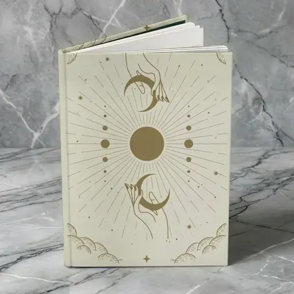 Celestial Hands Moon Sun Boho Gold Art