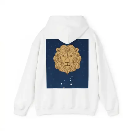 Leo Zodiac Lion Portrait Dark Blue Stars
