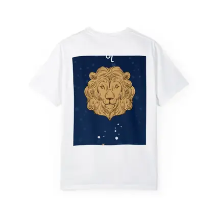 Leo Zodiac Lion Portrait Dark Blue Stars