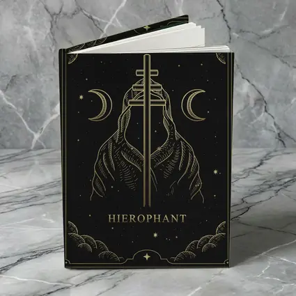 Hierophant Tarot Card Gold Dark Art