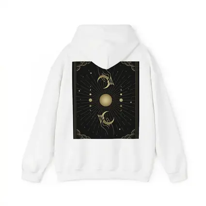 Mystical Hands Crescent Moon Gold Black