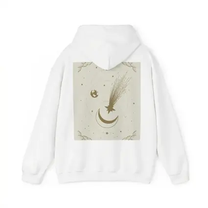 Celestial Moon Shooting Star Gold Art