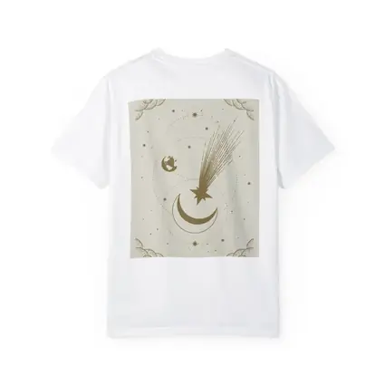 Celestial Moon Shooting Star Gold Art