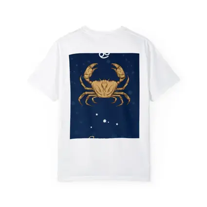 Cancer Zodiac Sign Gold Crab Navy