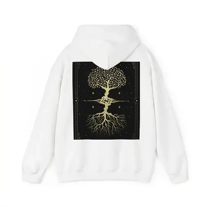 Gold Tree of Life Dark Starry Night