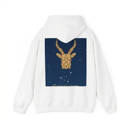 Capricorn Zodiac Sign Gold Navy Blue