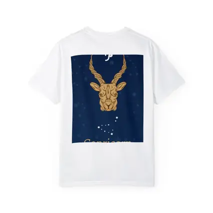 Capricorn Zodiac Sign Gold Navy Blue