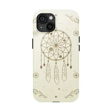 Boho Dreamcatcher Celestial Planets Beige Art