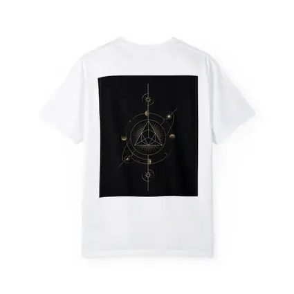 Sacred Geometry Gold Triangle Dark Background