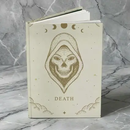 Death Tarot Skull Moon Phase Celestial Art