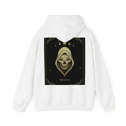 Death Tarot Skull Hooded Figure Gold