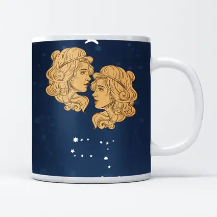 Gemini Zodiac Twin Women Navy Blue
