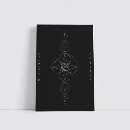 Dark Geometric Sacred Mystical Star Symbol