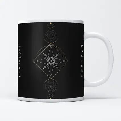 Dark Geometric Sacred Mystical Star Symbol