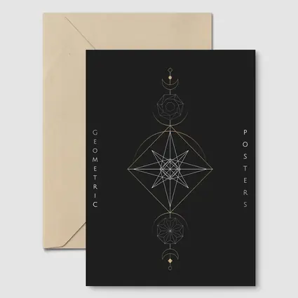 Dark Geometric Sacred Mystical Star Symbol
