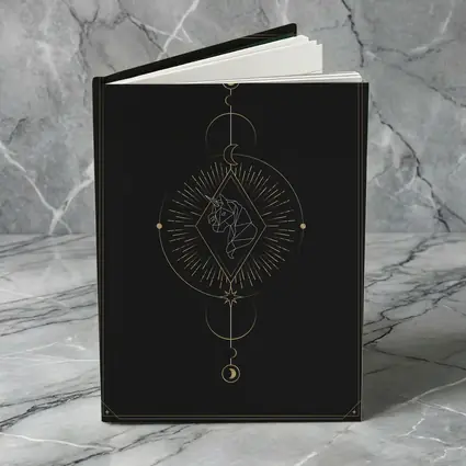 Geometric Unicorn Gold Celestial Moon Dark
