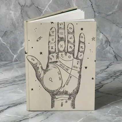 Palmistry Hand Chart Zodiac Astrology Beige Art
