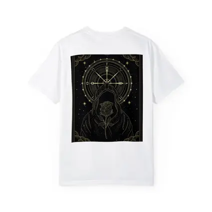 Hooded Figure Rose Gold Compass Dark Art