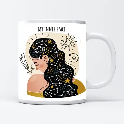 My Inner Space Woman Constellation Stars Art
