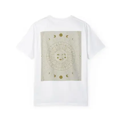 Celestial Sun Moon Phases Gold Beige Art