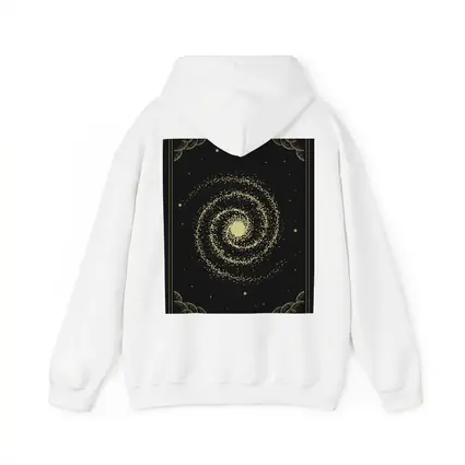 Gold Spiral Galaxy Black Mystical Tarot Art