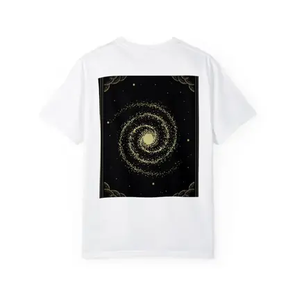 Gold Spiral Galaxy Black Mystical Tarot Art