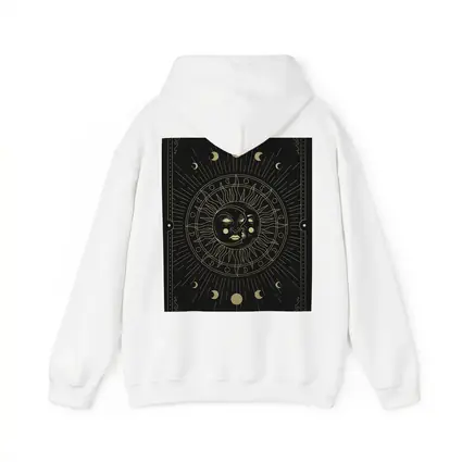 Gold Sun Moon Phases Mystical Black Art