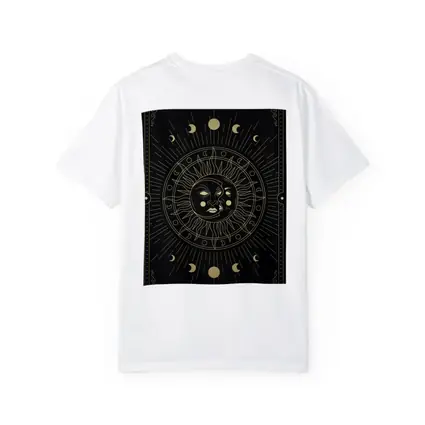 Gold Sun Moon Phases Mystical Black Art