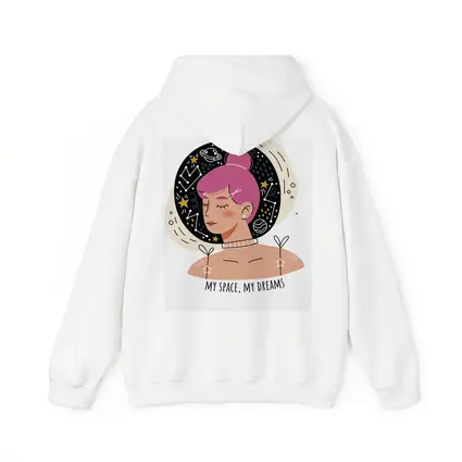 Pink Hair Girl Space Dreams Illustration Art