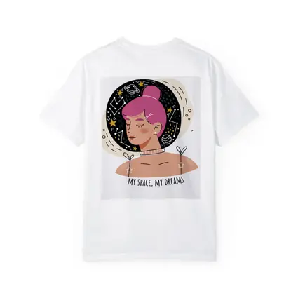 Pink Hair Girl Space Dreams Illustration Art