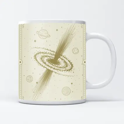 Galaxy Spiral Planets Mystical Celestial Art