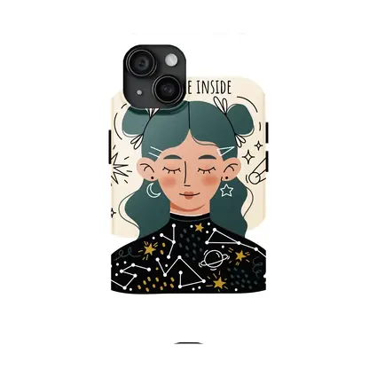 Space Inside Girl Celestial Constellation Art