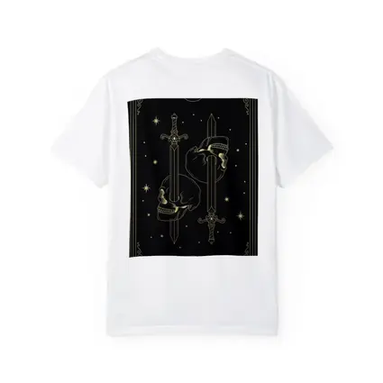 Gold Skull Swords Dark Mystical Tarot Art