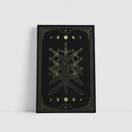 Seven Swords Gold Moon Phase Dark