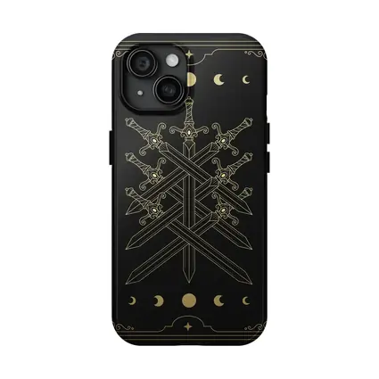 Seven Swords Gold Moon Phase Dark