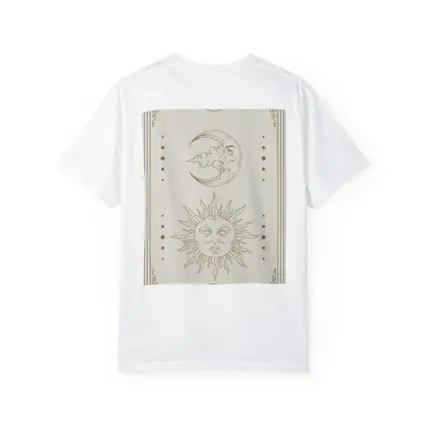 Sun and Moon Celestial Boho Beige Art
