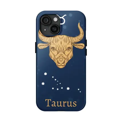 Taurus Zodiac Sign Gold Bull Stars