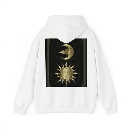Gold Sun and Moon Mystical Dark Art