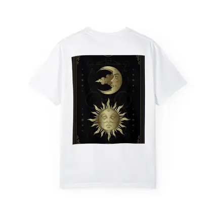 Gold Sun and Moon Mystical Dark Art