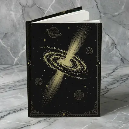 Gold Galaxy Spiral Cosmic Tarot Art