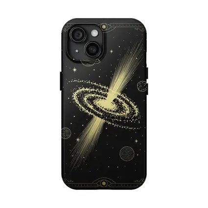 Gold Galaxy Spiral Cosmic Tarot Art