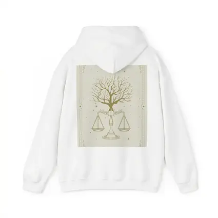 Libra Scales Tree Celestial Beige Gold Art