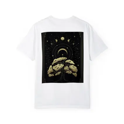 Gold Mystical Tree Moon Phases Black