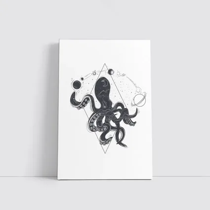 Cosmic Octopus Geometric Space Universe Art