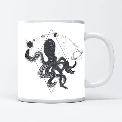 Cosmic Octopus Geometric Space Universe Art