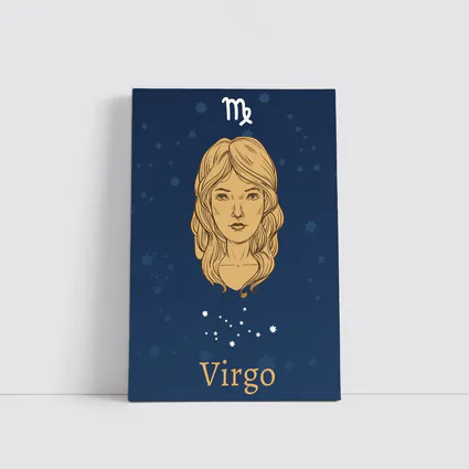 Virgo Zodiac Sign Woman Constellation Art