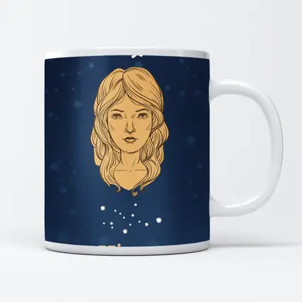Virgo Zodiac Sign Woman Constellation Art