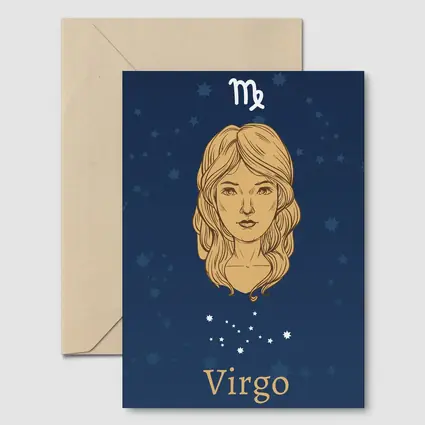 Virgo Zodiac Sign Woman Constellation Art